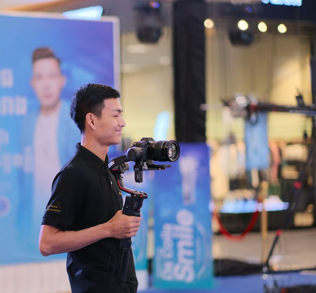 Professional man media trainer